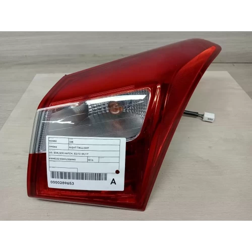 HYUNDAI I30 RIGHT TAILLIGHT GD, 5DR/3DR HATCH, 03/12-02/17 2016