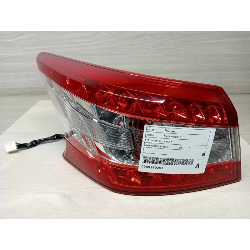 NISSAN PULSAR LEFT TAILLIGHT B17, SEDAN, 12/12-12/17 2014